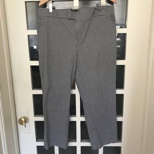 Gingham check “mad men” ankle pants